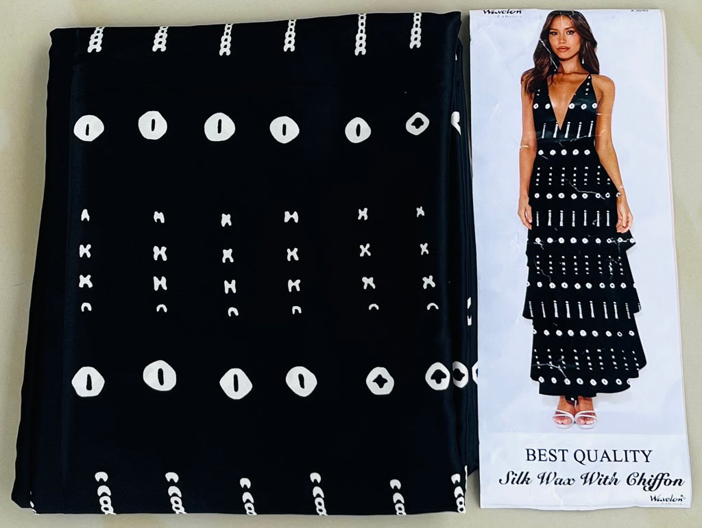 Silk and chiffon fabric