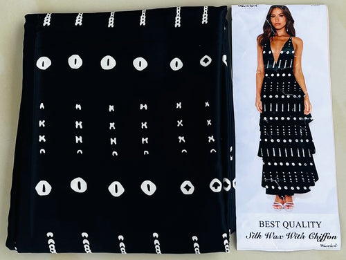 Silk and chiffon fabric