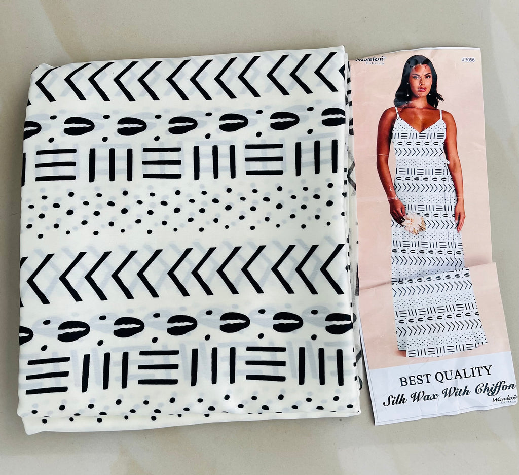 Silk and chiffon fabric