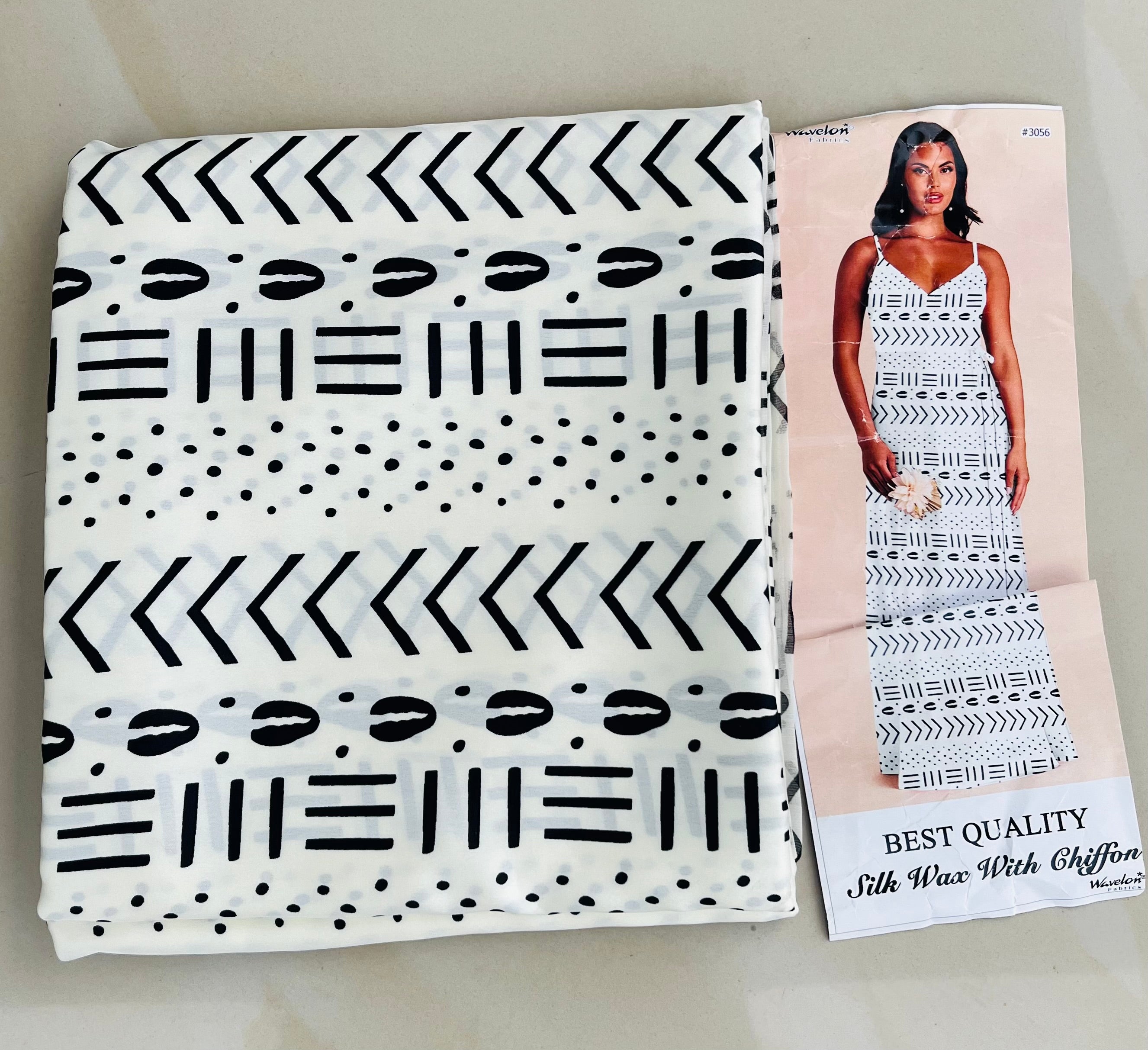 Silk and chiffon fabric