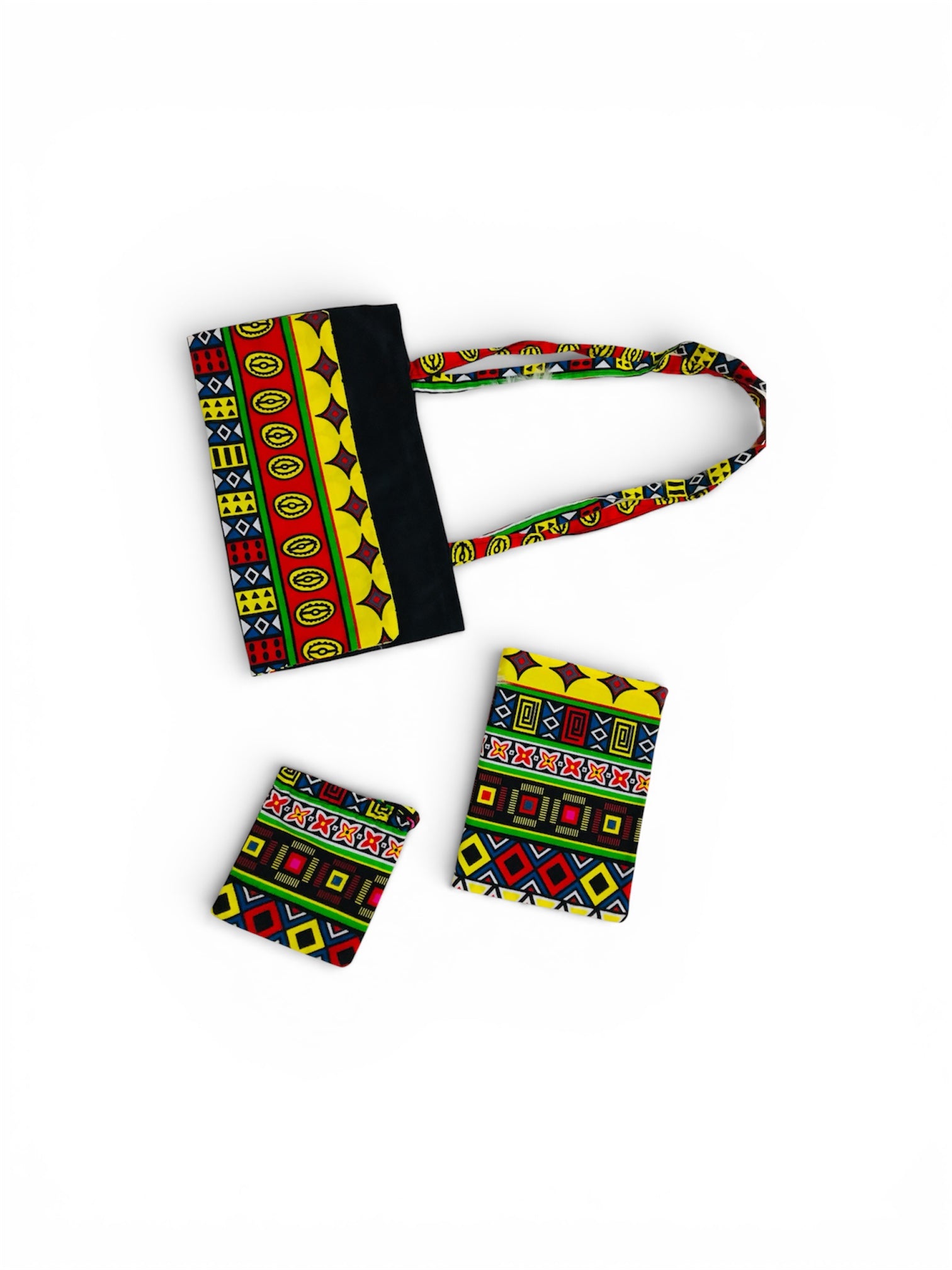 Set of wax print tote bag,gift bag and a journal